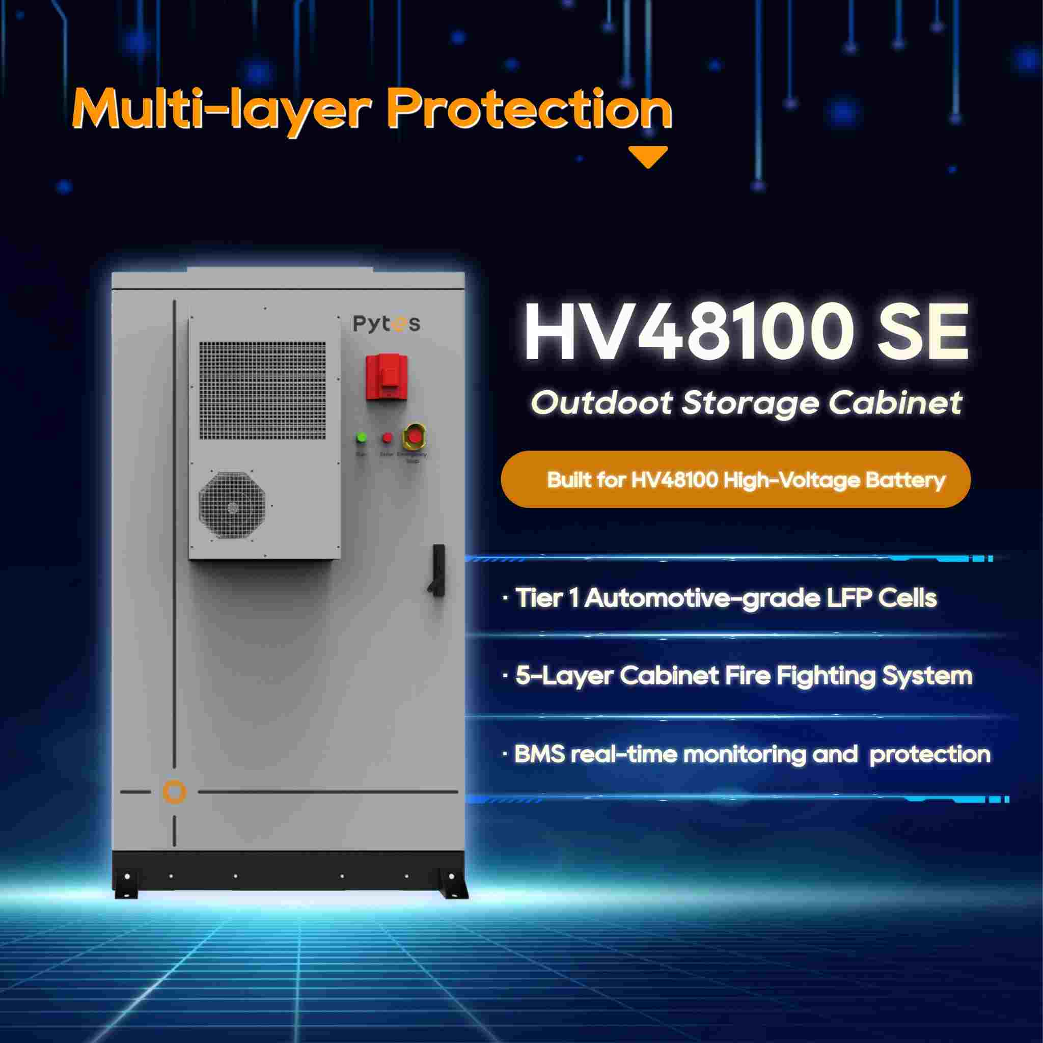 Pytes HV48100 SE система за съхранение на енергия за високо напрежение
